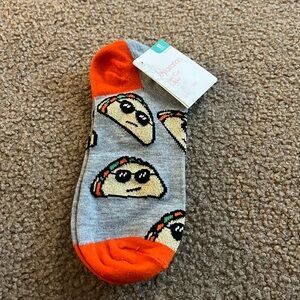 1 Pair of Women’s Low Cut Socks - Xhilaration - Tacos - Brand New
